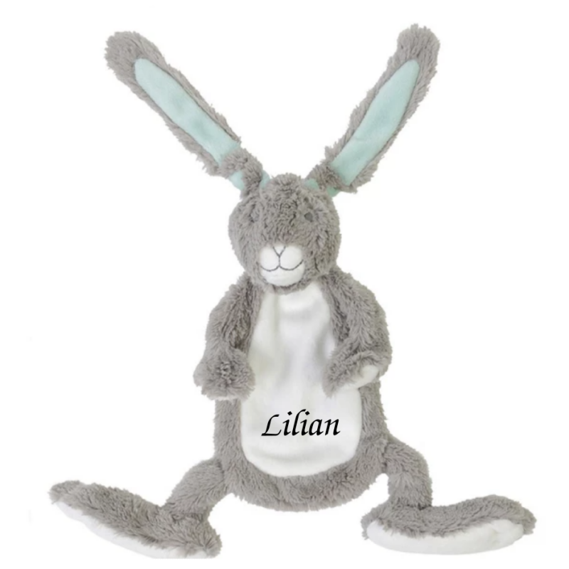  - twine the rabbit - comforter grey white green 20 cm 